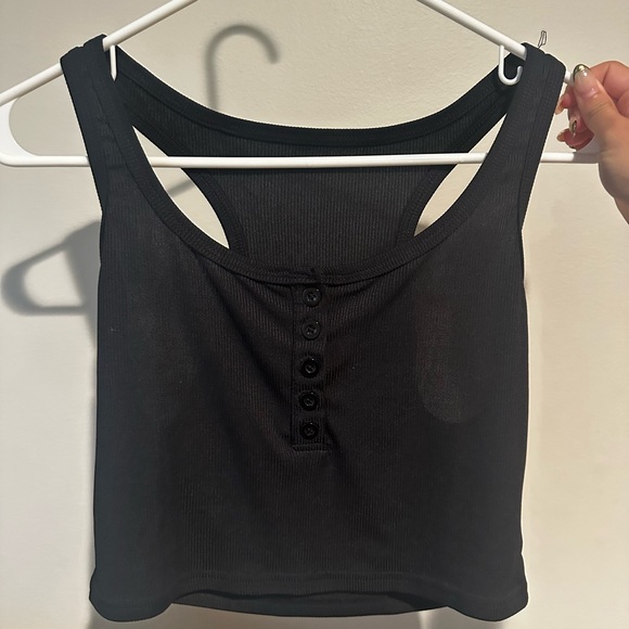 Black Ribbed Tank Top - Picture 1 of 1